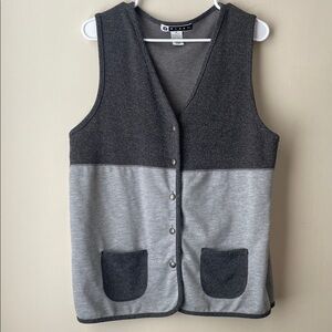 Blast Two Toned Grey Button Up Vest‎